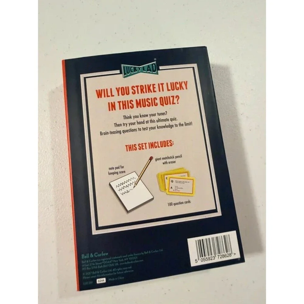 Strike it Lucky Music Quiz- 100 Question Cards Game